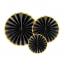 Set 3 Rosetas Decorativas Negro y Dorado Set 3 Rosetas Decorativas Negro y Dorado