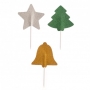Set de 100 Toppers de Navidad con Purpurina Set de 100 Toppers de Navidad con Purpurina