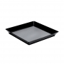 Set de 12 bandejas negras cuadradas de 13 cm Set de 12 bandejas negras cuadradas de 13 cm