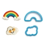 Set de 2 Cortadores de Plástico Arcoiris y Nube Set de 2 Cortadores de Plástico Arcoiris y Nube