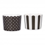 Set de 2 modelos con 12 envoltorios para mini muffins en negro y blanco Set de 2 modelos con 12 envoltorios para mini muffins en negro y blanco