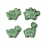 Set de 4 cortadores para galletas de 4 dinosaurios diferentes Set de 4 cortadores para galletas de 4 dinosaurios diferentes