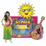 Set de 4 decoraciones hawaianas para fiestas de verano Set de 4 decoraciones hawaianas para fiestas de verano
