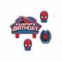 Set de 4 velas de cumpleaños Spiderman
