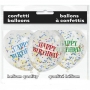 Set de 6 Globos Happy Birthday Brillante con Confeti Set de 6 Globos Happy Birthday Brillante con Confeti