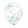 Set de 6 Globos transparentes con Confeti Azul Caribe Set de 6 Globos transparentes con Confeti Azul Caribe