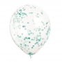 Set de 6 Globos transparentes con Confeti Azul Caribe