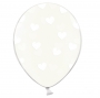 Set de 6 Globos Transparentes con Corazones Blancos Set de 6 Globos Transparentes con Corazones Blancos