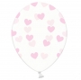 Set de 6 Globos transparentes con Corazones rosas Set de 6 Globos transparentes con Corazones rosas