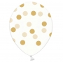 Set de 6 Globos Transparentes con Lunares Dorados Set de 6 Globos Transparentes con Lunares Dorados