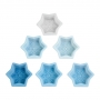 Set de 6 moldes de silicona copos de nieve