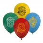 Set de 8 globos de diferentes colores con el escudo de Howgarts de Harry Potter