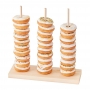 Soporte de madera para donuts de 37 cm de alto Soporte de madera para donuts de 37 cm de alto