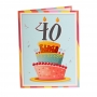Tarjeta de Felicitación Gigante 40 Cumpleaños