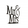 Topper para decorar tartas con el texto Mr & Mrs en negro de 18 cm Topper para decorar tartas con el texto Mr & Mrs en negro de 18 cm