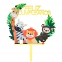 Topper para Tarta Animales de la Selva 14 cm Topper para Tarta Animales de la Selva 14 cm