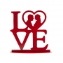 Topper para tartas con la palabra LOVE en rojo de 19 cm Topper para tartas con la palabra LOVE en rojo de 19 cm