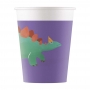 Vasos de Papel Compostables Dinosaurio Roar 200 ml 8 ud Vasos de Papel Compostables Dinosaurio Roar 200 ml 8 ud